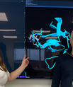 Teachers Magnus Kjærgaard and Ditlev Brodersen (far right) join forces with former students Johan Nygaard Vinther (far left) and Laura Skak Rasmussen to integrate programming into the teaching of structural biology. Photo: Lisbeth Heilesen.