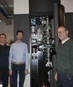 Poul Nissen (right) and his colleagues will establish an Infrastructure for Cryo-Electron Tomography (ICE-T) which will be embedded in the Danish National Cryo-EM Facility – EMBION – where cryo-CLEM and high-end cryo-TEMs are available. From the left: Tho