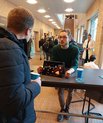 At the exhibition stands, the participants could be inspired for teaching with suggestions for professional class visits and teaching material. Photo: Julie Nørgaard Hostrup