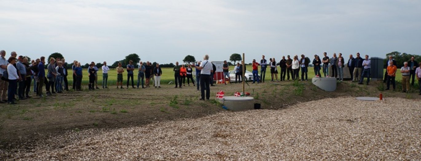 Indvielse af Nordeuropas største forsøgs-filteranlæg ved Gyldenholm Gods. Foto: Lea Laursen Pasgaard