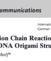 Screenshot of the article "AFM imaging of hybridization chain reaction mediated signal transmission between two DNA origami structures" in Angewandte Chemie International Edition