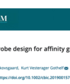 Screenshot from the article "Considerations on probe design for affinity guided protein conjugation" published in ChemBioChem